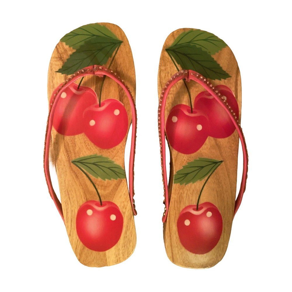 Cherry Print Women's Sandals